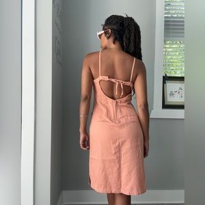 Pink scoop back dress